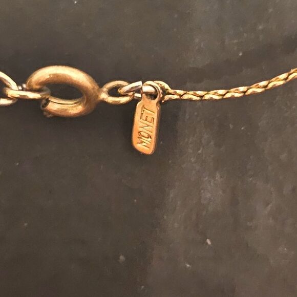 Monet Vintage 1940s Triple Gold-plated Serpentine Chain Necklace - Picture 10 of 14